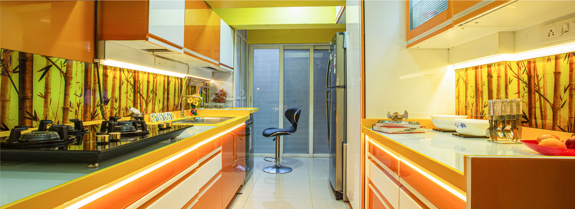 Modular Kitchen Glass Top | Promkraft Interior