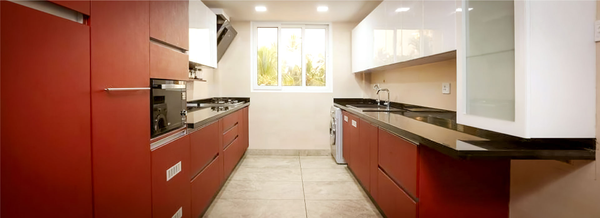 Modular Kitchen Red | Promkraft Interior